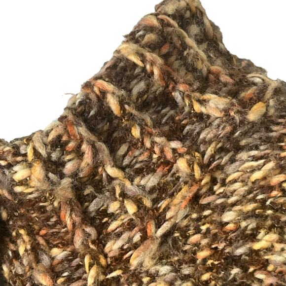 Tabitha Anthropologie Size M Season Stroll Cardigan Chunky Marled Knit Brown - Picture 6 of 11